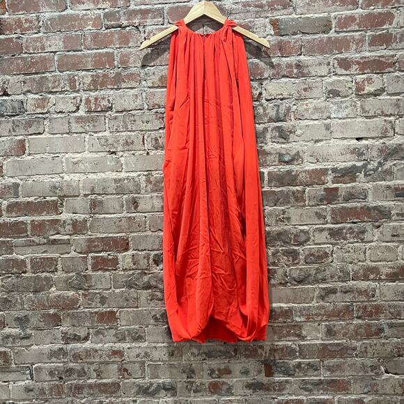 Atlein Red Cape Dress Size Medium - Picture 5 of 10